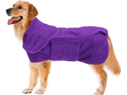 Roupão Absorvente, em Microfibra, em Algodão, para Cães, Secagem Rápida AQUAFORGE