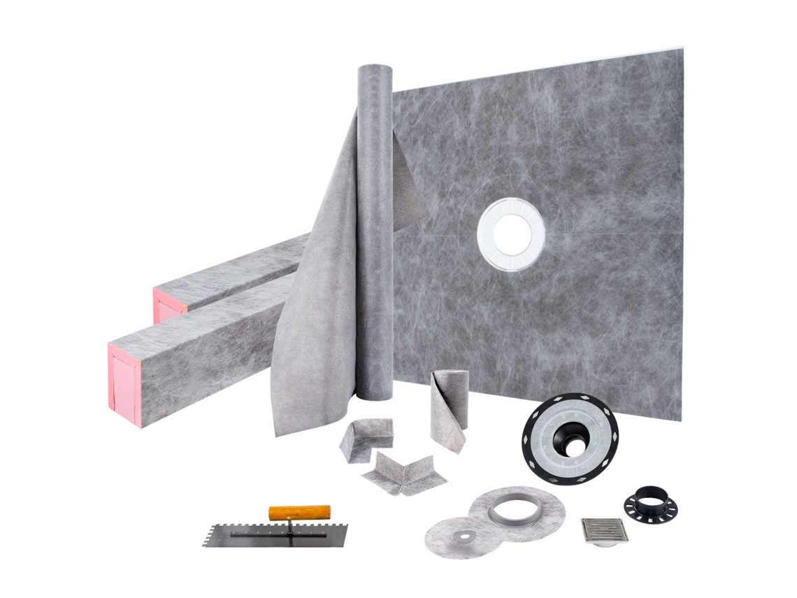Kit De Base De Duche E Soleira 1219,2 X 1219,2 Mm Com Ralo Deslocado Em Abs Vevor