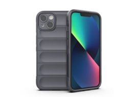 Capa Halinuia Para Iphone 13 Magic Shield Tpu Cinzento Escuro (proteção Integral, Interior Em Flanela)