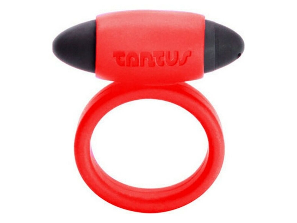 Anel Peniano Vibraring Tantus Preto/Vermelho