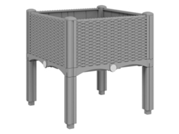 Vaso/Floreira de Jardim com Pernas VIDAXL Pp Cinzento-Claro 40 X 40 X 42 Cm