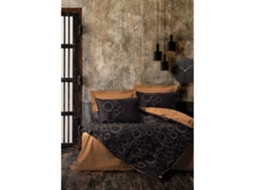 Conjunto de Cama - Capa de Edredom 220 x 240 + 2 Fronhas 60 x 60 em Algodão Reforçado - Cobre