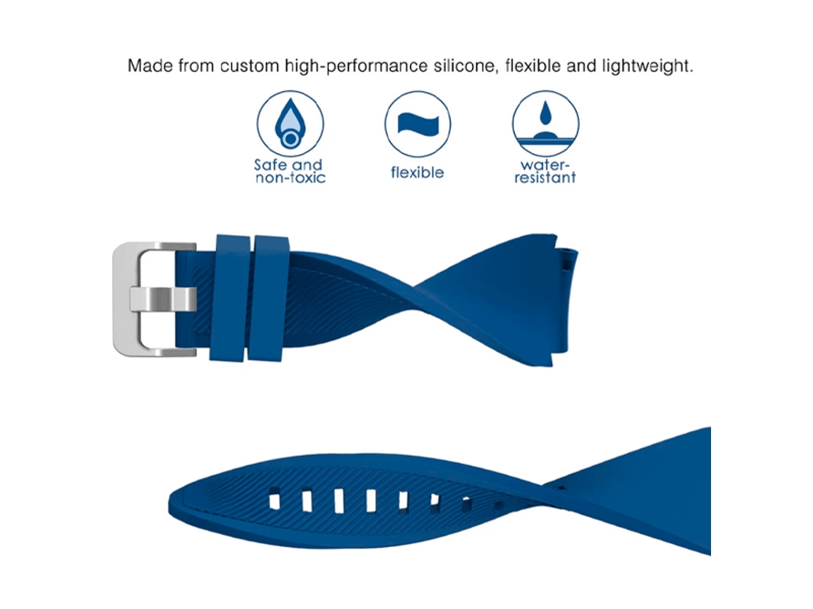 Bracelete Silicone com Fivela para Oneplus Nord Watch Branco