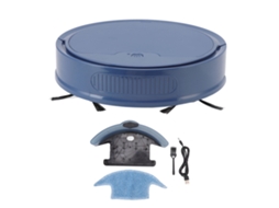 Aspirador Robô Inteligente 3 em 1 2000pa Sução Forte Controle App Usb Azul | S/MARCA