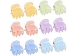 Conjunto de 12 Grampos para Cabelo, Grampos de Penteado em Miniatura, Clipes de Alfinete, 6 Cores Pastel Diferentes ZYBLSSBB