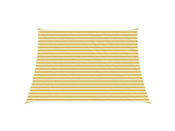 Vidaxl Vela De Sombra 3 / 4 X 3 M Hdpe Retangular Amarelo E Branco