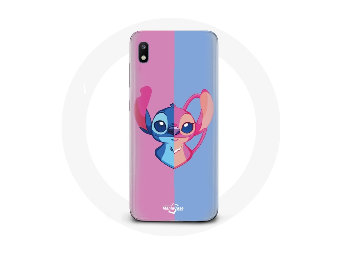 Capa para Samsung Galaxy A10 Stitch e anjo azul rosa