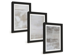 Quadros Decorativos Para Paredetexturas Desgastadas, Moderno Moldura Preta Quadros Para O Escritório Espelharte (3 Peças 20x30 Cm)