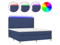 Box Spring Bed, Box Spring Beds Vidaxl Azul Tecido (160 X 200 Cm)