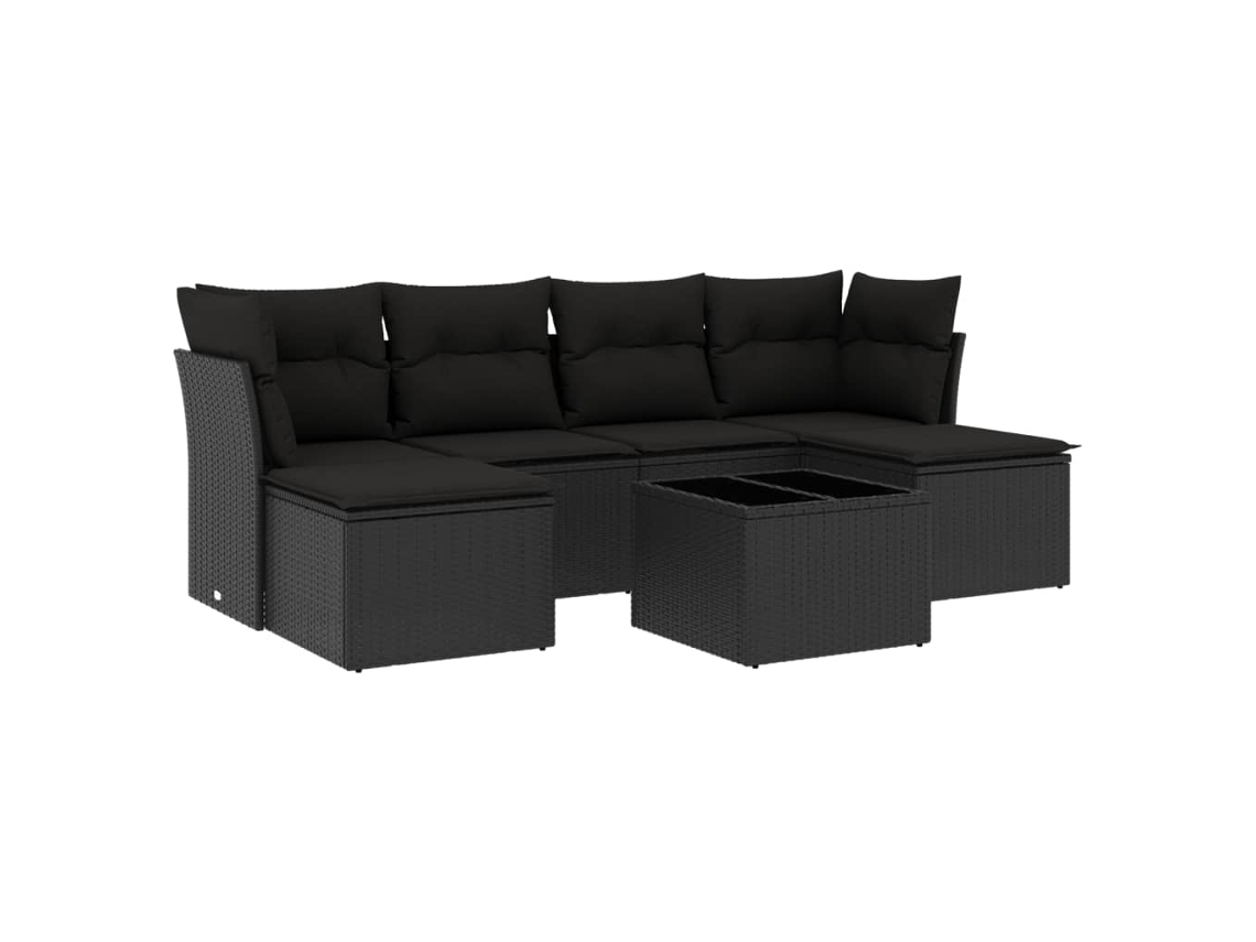 Garden Sofa Set, Garden Sofa Sets Vidaxl Preto Rattan / Vime (n/a)
