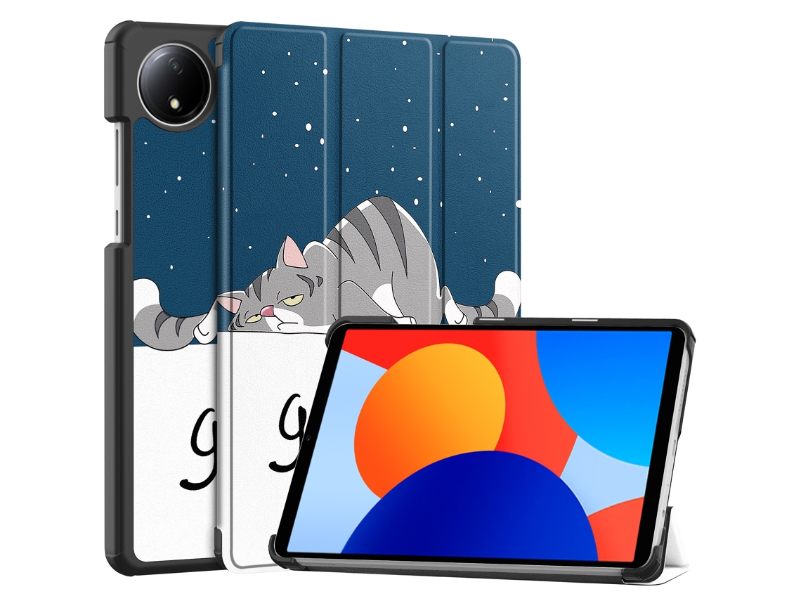 Elysve Capa Protetora Para Xiaomi Redmi Pad Se 8.7 Polegadas Capa Gato Preguiçoso