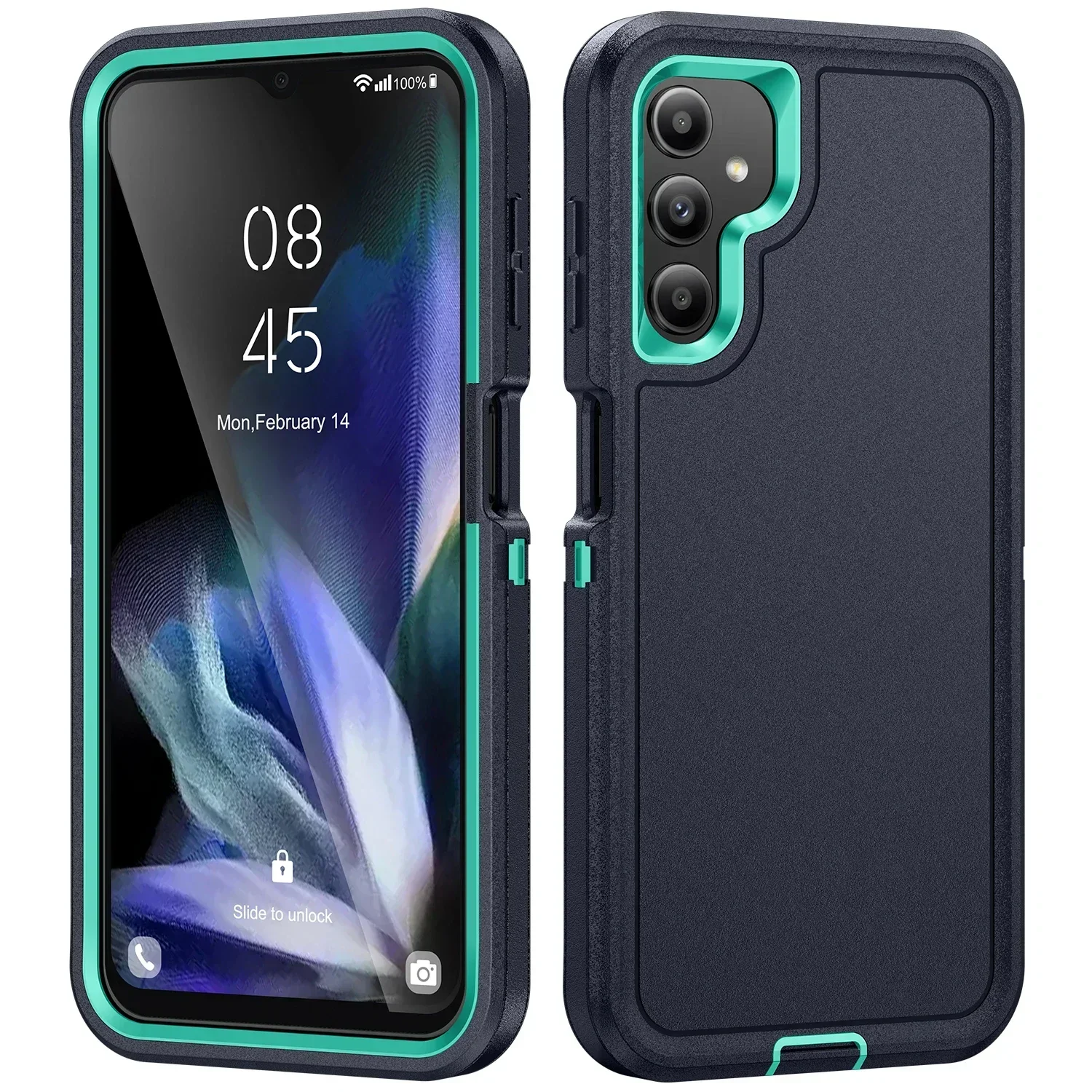 (verde, Galaxy A56) Capa Protetora 3 Em 1 Com Estrutura Reforçada, À Prova De Choque Em Ptu, Proteção Contra Quedas De Nível Militar.