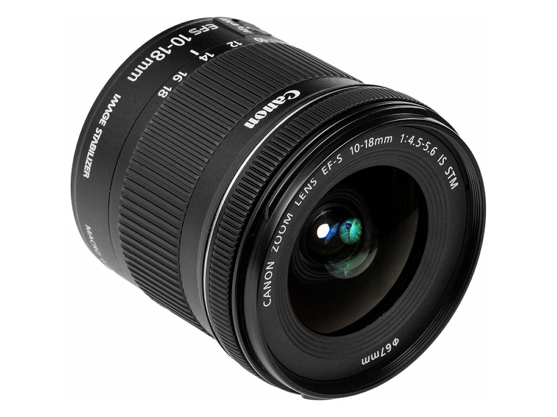 Objetiva CANON EF-S 10-18MM 4.5-5.6 IS STM (Encaixe: Canon EF-S - Abertura: f22-29 - f/4.5-5.6)