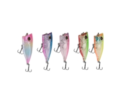 Isca Artificial Flutuante Mini Popper de Plástico 5pcs