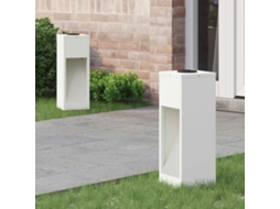 Vidaxl Luz Solar Led De Caminho 2 Unid. Branco Quente 18 X 18 X 50 Cm