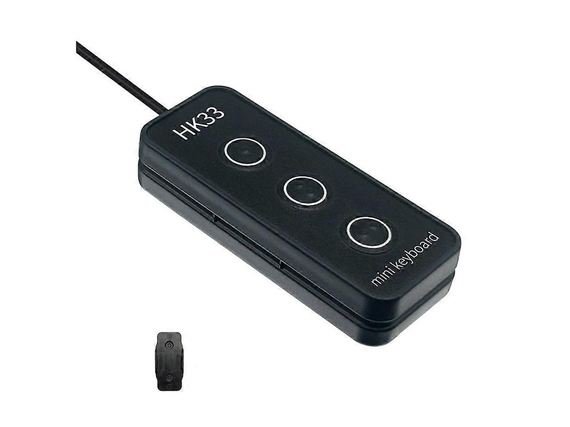 Teclado Usb De 3 Teclas Com Programação Macro, Compatível Com Várias Plataformas, Portátil, Mini Teclado Personalizado, Preto Everley891