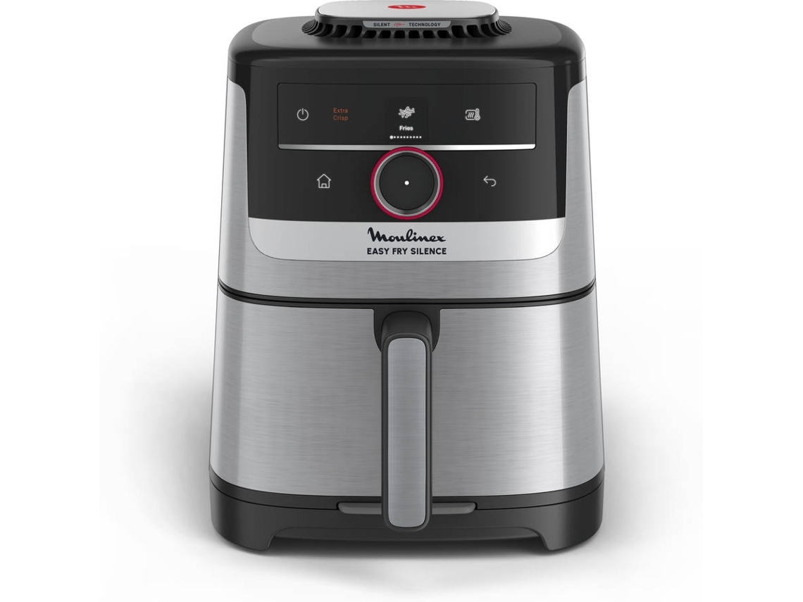Fritadeira Sem Óleo MOULINEX Air Fryer Easy Fry Silence Smart Assist EZ572DF0 (Outlet Grade A - 5 L - Preto/Inox)