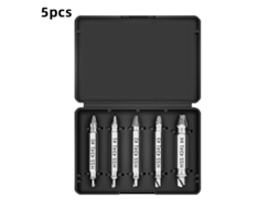 Conjunto De Alta Qualidade Para Remoção Parafusos Quebrados - 5 Peças Com Brocas Velocidade Dupla Face. -aquaforge