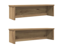 vidaXL Racks de cozinha empilháveis 2 pcs Carvalho Artesanal