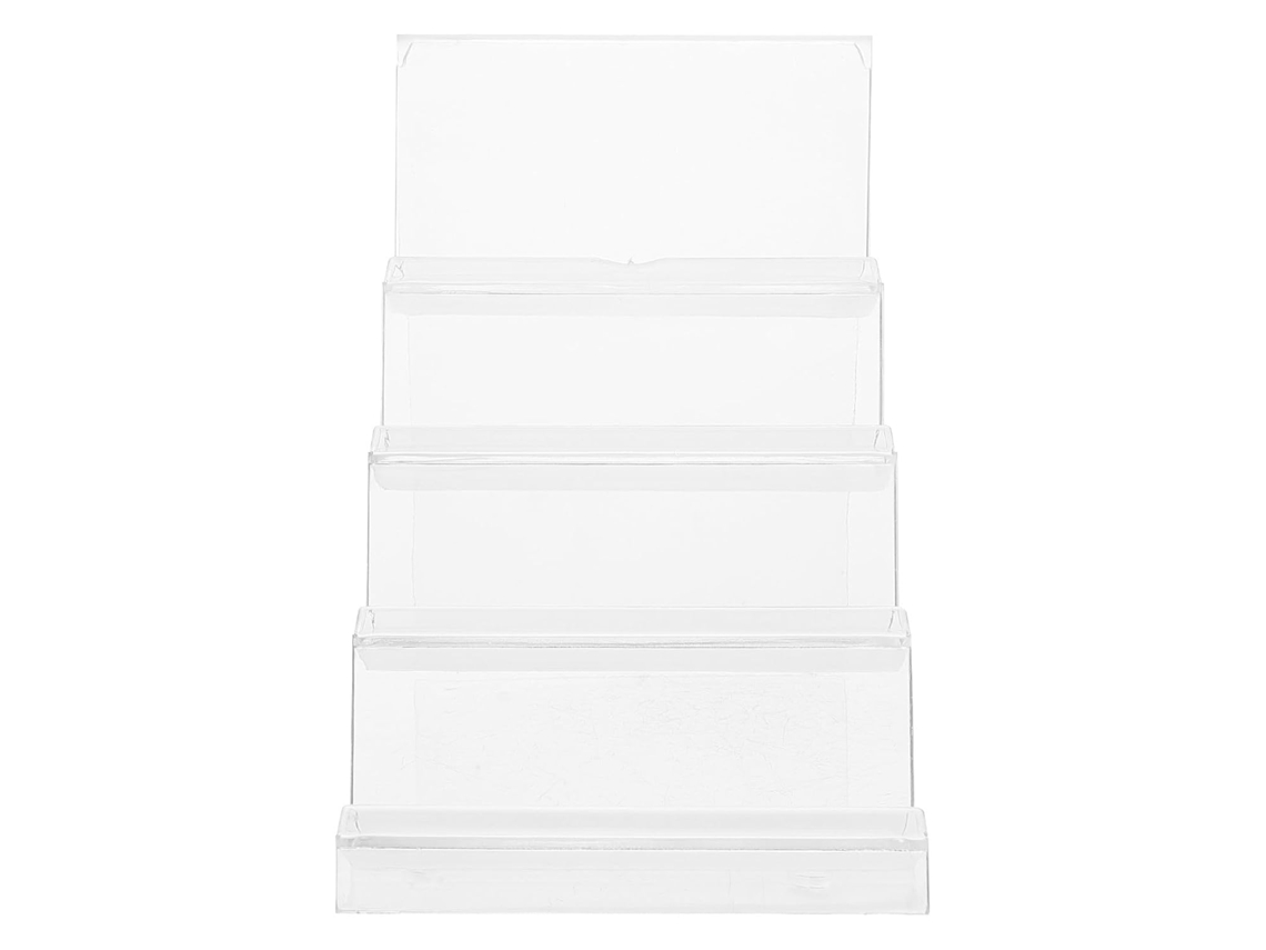 Suporte para Carteiras Topbathy, Expositor de em Acrílico Transparente com 4 Níveis, Estrutura Trapezoidal. Co