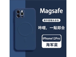 Capa Para Iphone 17 Air, Azul Marinho, Em Silicone Líquido Magnético Macio.