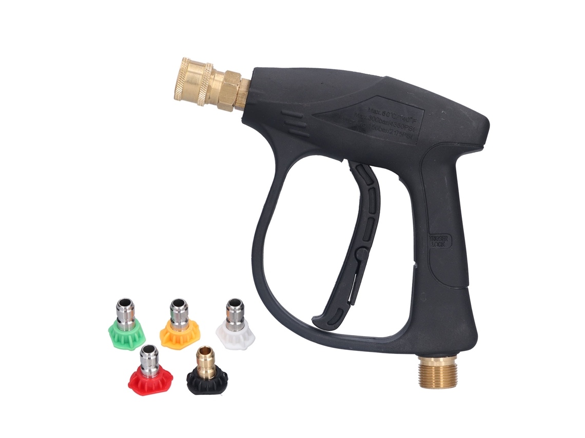 Pistola De Limpeza A Alta Pressão 1/4in M22 3000psi Com 5 Bicos Para Lar