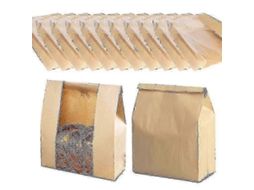 Conjunto De 25 Folhas E Sacos De Papel Para Pão E Alimentos, Janela Transparente, Para Sanduíches, Biscoitos, Padaria E Armazenamento
