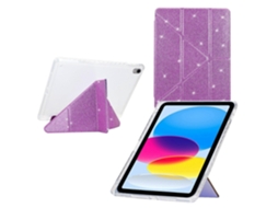 Capa inteligente de couro acrílico transparente Webake para tablet com glitter e dobra em Y