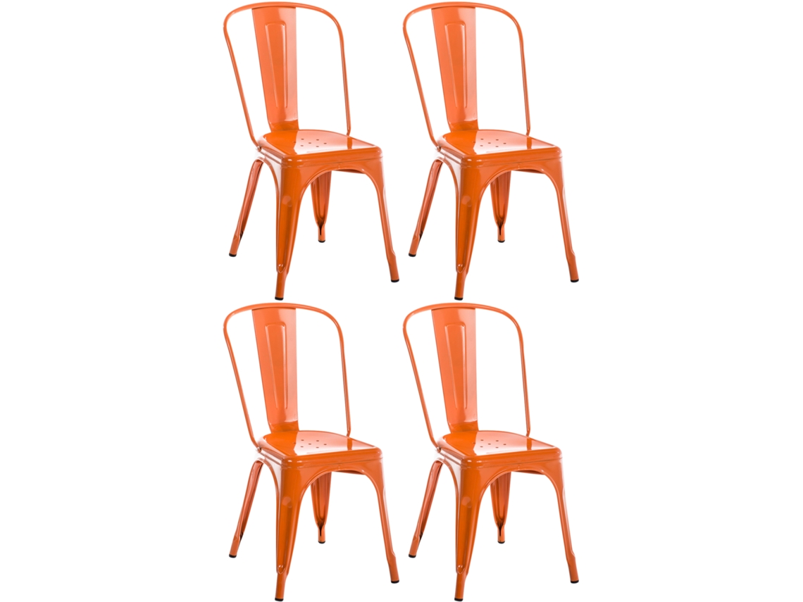Conjunto De 4 Cadeiras Benedikt Laranja