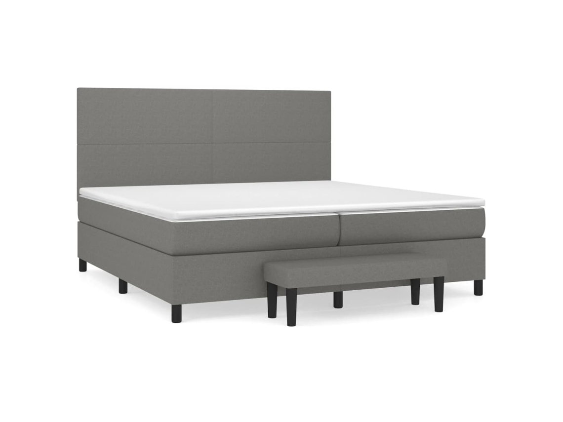 Box Spring Bed, Box Spring Beds Vidaxl Cinzeto Tecido (200 X 200 Cm)