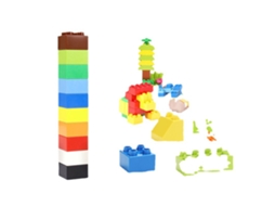 Conjunto de blocos coloridos para crianças: fácil de montar, melhora a coordenação motora, quebra-cabeça de construção