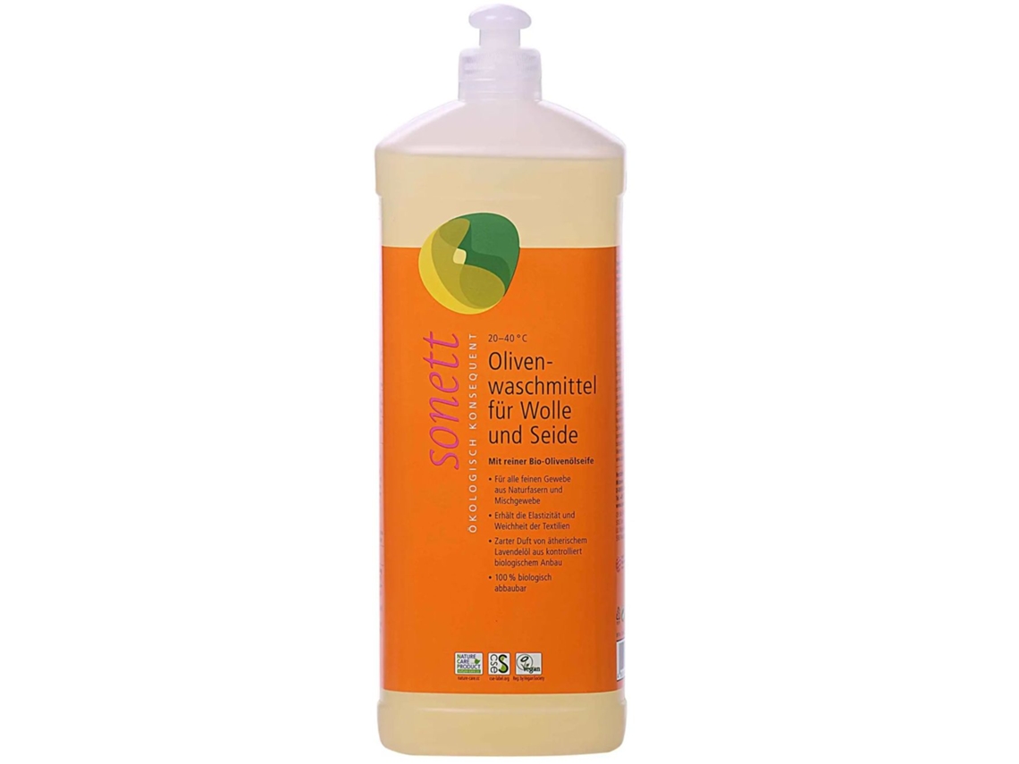 Detergente para Roupa de Lã e Seda SONETT 2x1L, óleo de oliva