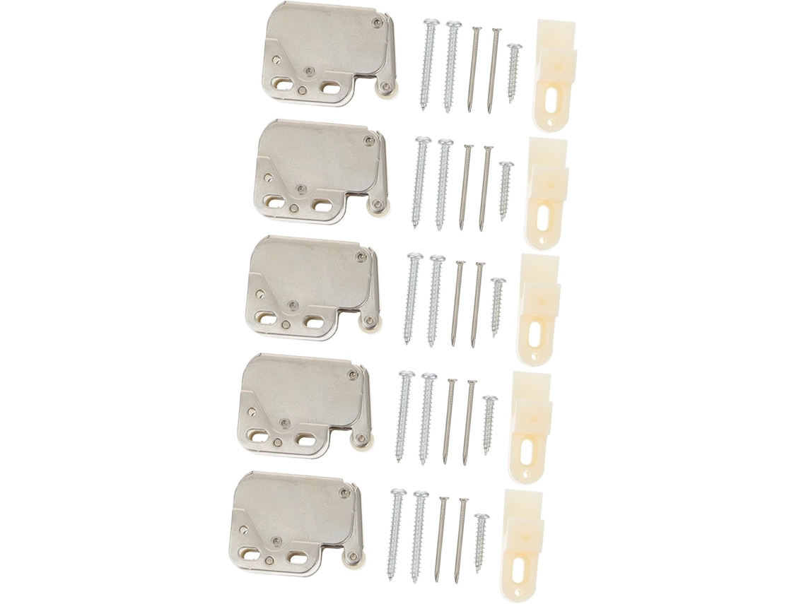 Conjunto De 5 Travas Mola Para Portas Armários, Feitas Aço Resistente