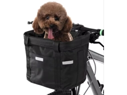 Cesta Removível para Bicicleta e Animais de Estimação Preta Dobrável AQUAFORGE