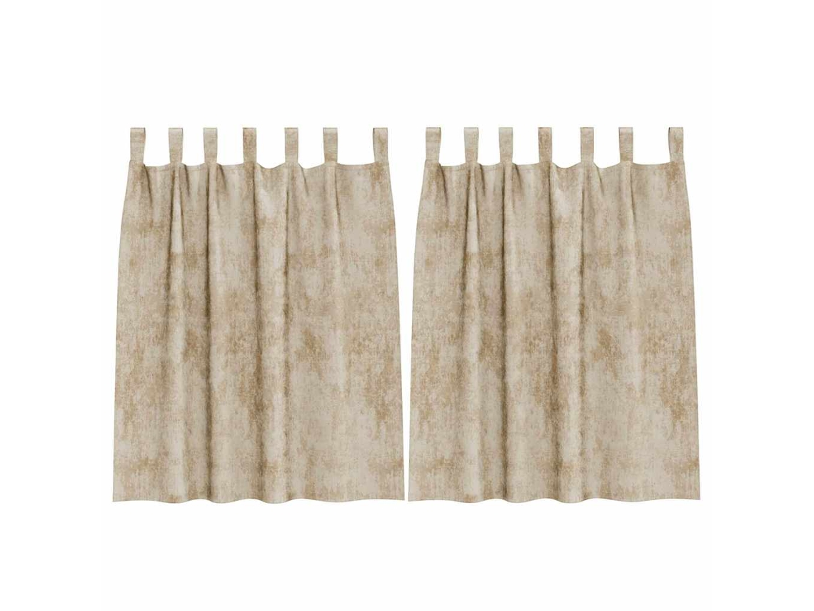 Maison Exclusive - Cortinas De Veludo 2 Unid. Creme 140 X 140 Cm Veludo