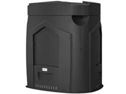 Compostor De Jardim. Composteira Externa De 240l. Feito De Polipropileno. 3 Portas. 66 Ventilações. 78 X 75 X 78 Cm. Preto