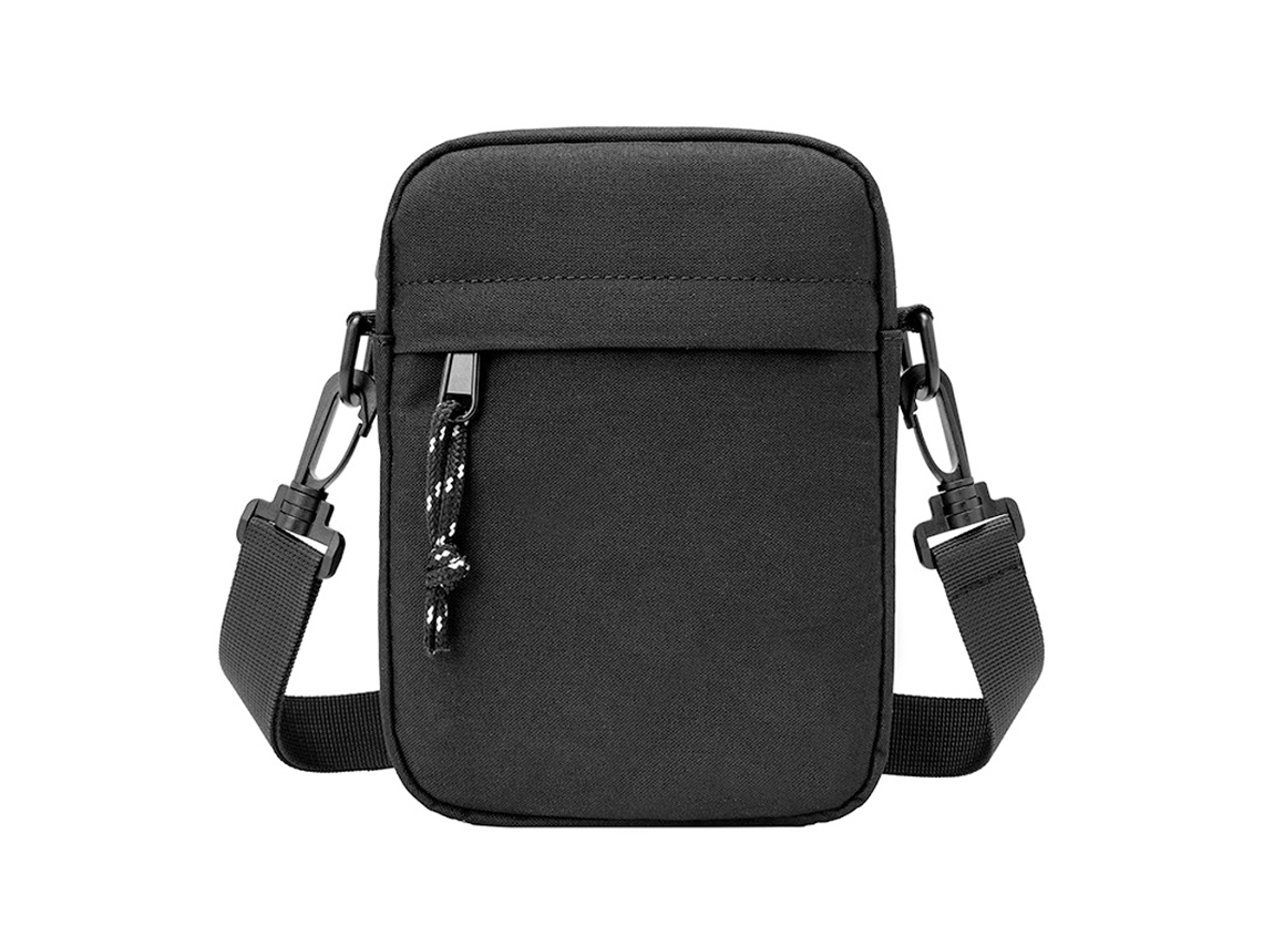 Bolsa De Ombro Transversal Para Bicicleta De Caminhada Portátil Porta Do Carregador Usb Preta ZMDECQNA