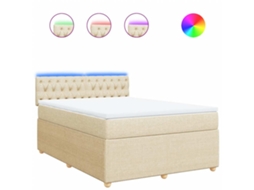 Box Spring Bed, Box Spring Beds Vidaxl Creme Tecido (160 X 200 Cm)