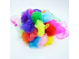 Primerox 10pcs Lenços Pequenos Coloridos Doces para Crianças Dança Performance Acessórios