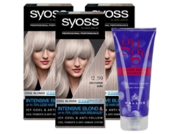 3 X Loiro Platina Frio 12-59 SYOSS Cor Permanente