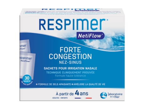 Respimer Netiflow 30 bolsas para irrigação nasal LABORATOIRE DE LA MER