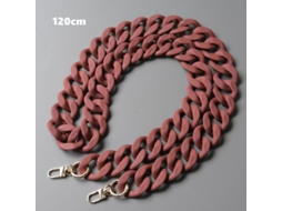 Ryi_ins Novos Acessórios Pingentes Para Celular Feitos À Mão, Corrente De Acrílico Popular Com Cordão Para Celular Vermelho-120 Cm