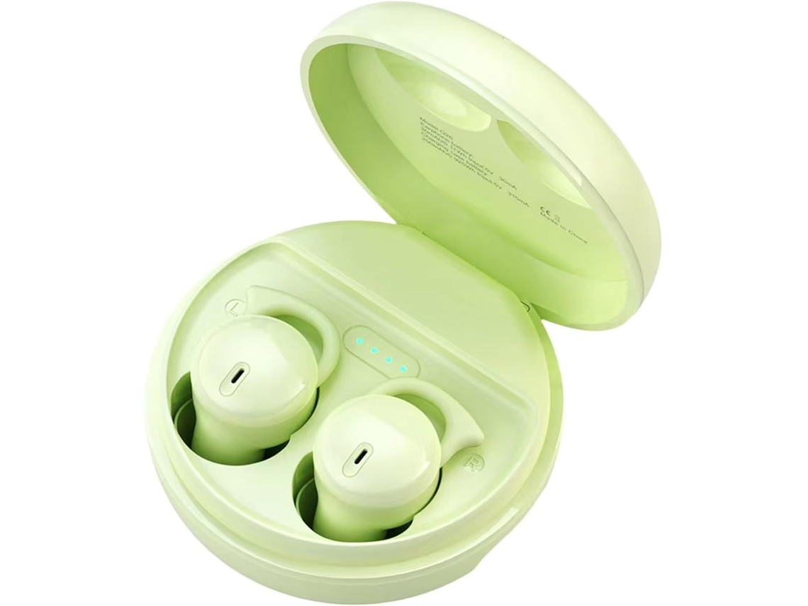 Fones de Ouvido Invisíveis para Dormir, Bluetooth 5.3, Adequados para Dormir, Dirigir, Caminhar, Andar de Bicicleta JIAPEI (verde)