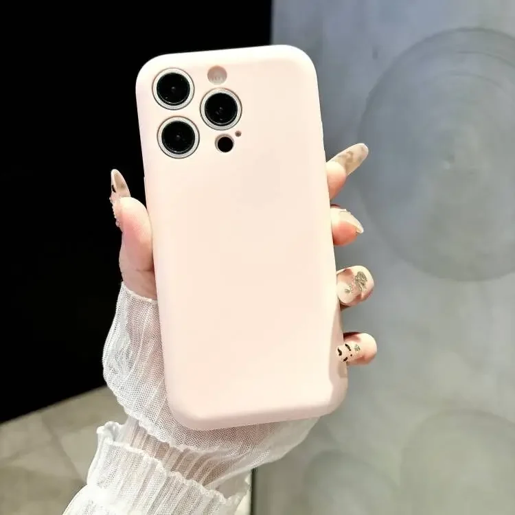 (iphone 14 Rosa) Capa De Celular Ultrafina Em Silicone Líquido, De Cor Sólida E Resistente A Impactos.