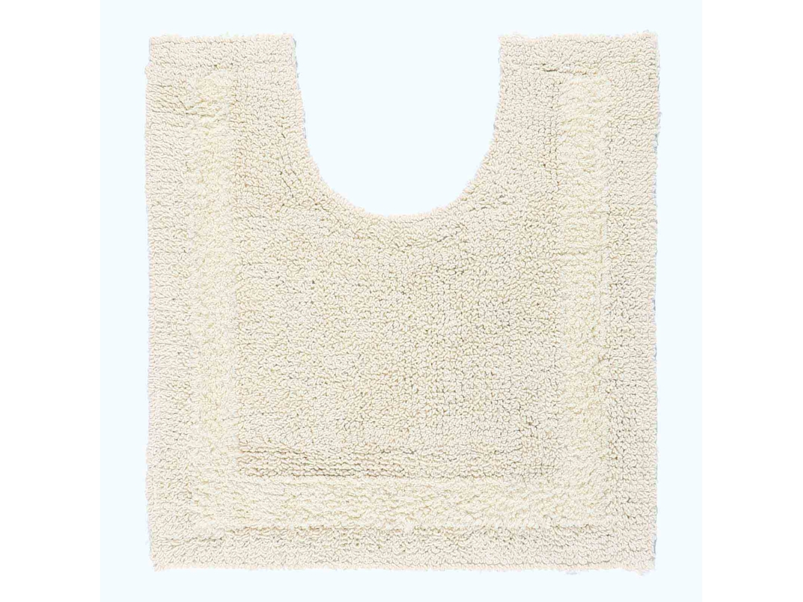 Homescapes Reversible Cotton Pedestal Mat Natural Cream