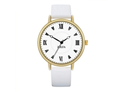 Reloj De Pareja De Cuero Pu Con Movimiento De Cuarzo Dial Analógico Blanco