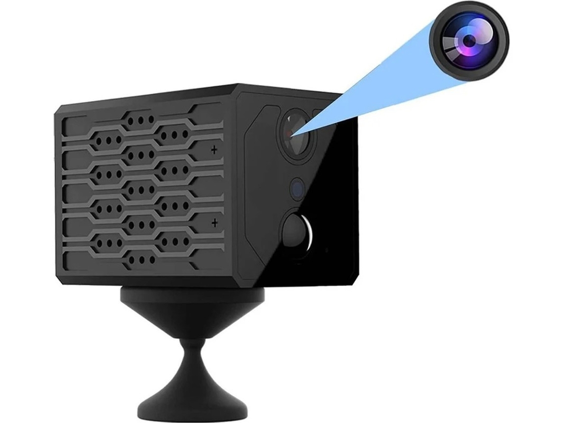 Câmera espiã Bestvite Mini HD 1080p com visão noturna, detecção de movimento e animais de estimação, aplicativo remoto, para casa e escritório, preta