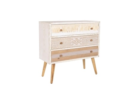 Cómoda Dkd Home Decor Abeto Natural Algodão Branc.