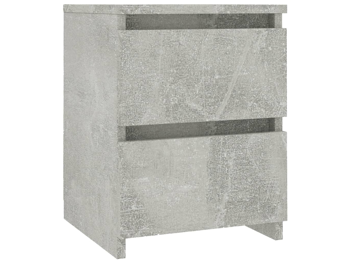 Bedside Cabinet, Bedside Cabinets Vidaxl Cinzeto Madeira Processada (n/a)