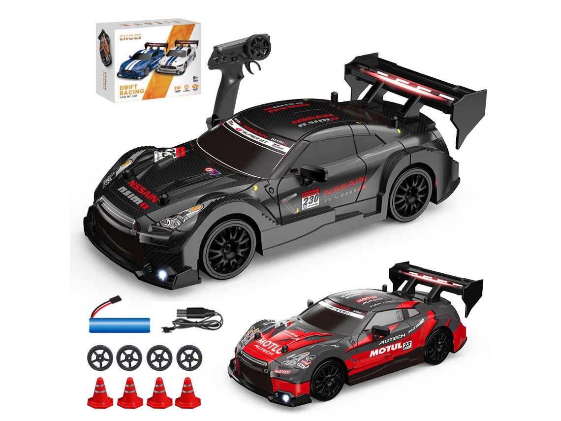 Azulenoze 8601 8602 Rtr 1/24 2.4g 4wd 30km/h Drift Rc Carro Gtr de Corrida de Alta Velocidade com Luzes Led Veículos On road Modelos Brinquedos MDUG
